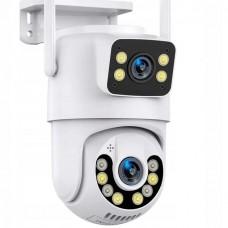 IP камера відеоспостереження A28 (YooSee APP) Wi-Fi 2 об'єктиву 3MP+3MP вулична з віддаленим доступом