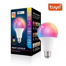 Смарт лампочка RGB, E27, WIFI (APP TUYA)