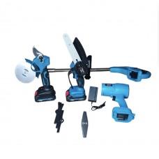 Комплект для сада: Триммер, Секатор, Цепная пила, Воздуходуйка 4в1 Комплект для сада: Триммер, Секатор, Цепная пила, Воздуходуйка 4в1