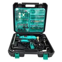 Гравёр электрический + аккумуляторный гравер Mini 12V с 236 насадками в чемодане DOMOTEC