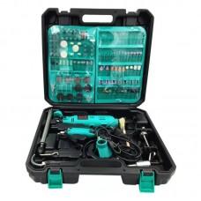 Гравёр электрический + аккумуляторный гравер Mini 12V с 236 насадками в чемодане DOMOTEC