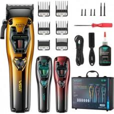 Аккумуляторная машинка для стрижки V-668 с сменными накладками корпуса