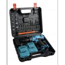 Аккумуляторный шуруповерт с 2 аккумуляторами, в кейсе, с насадками 24 шт 48W Аккумуляторный шуруповерт с 2 аккумуляторами, в кейсе, с насадками 24 шт 48W