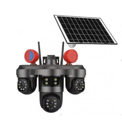 Камера видеонаблюдения, 3 объектива, Wi-Fi, сигнализация, VN-404, приложение V380 - (10476)