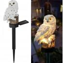 Уличный садовый фонарь на солнечной батарее в виде совы 834-12
