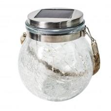 Декоративна кришталева скляна LED куля для тераси на Сонячній Батареї garden light jar