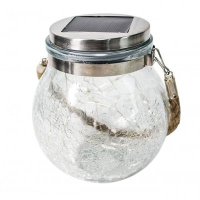 Декоративна кришталева скляна LED куля для тераси на Сонячній Батареї garden light jar (10500)